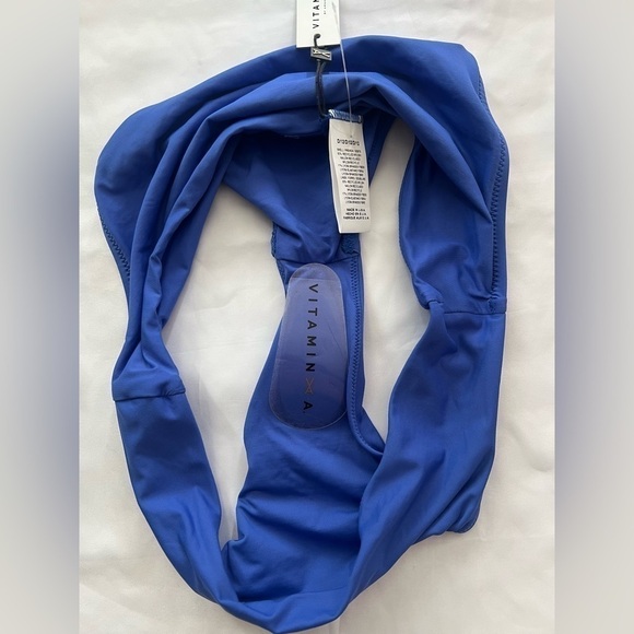 Vitamin A Luciana Full Coverage Bikini Bottoms in Sapphire Blue 12 - Picture 5 of 7